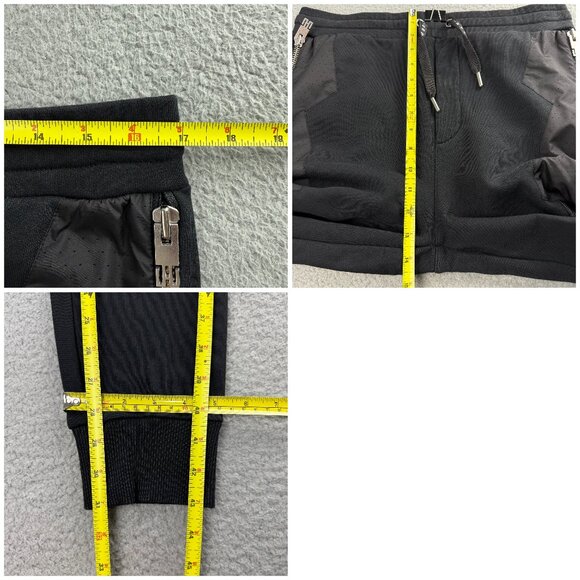 Les Hommes Urban Sweatpants Men Large L Pants Black Joggers Zip Pockets Fleece 1 - Picture 11 of 11